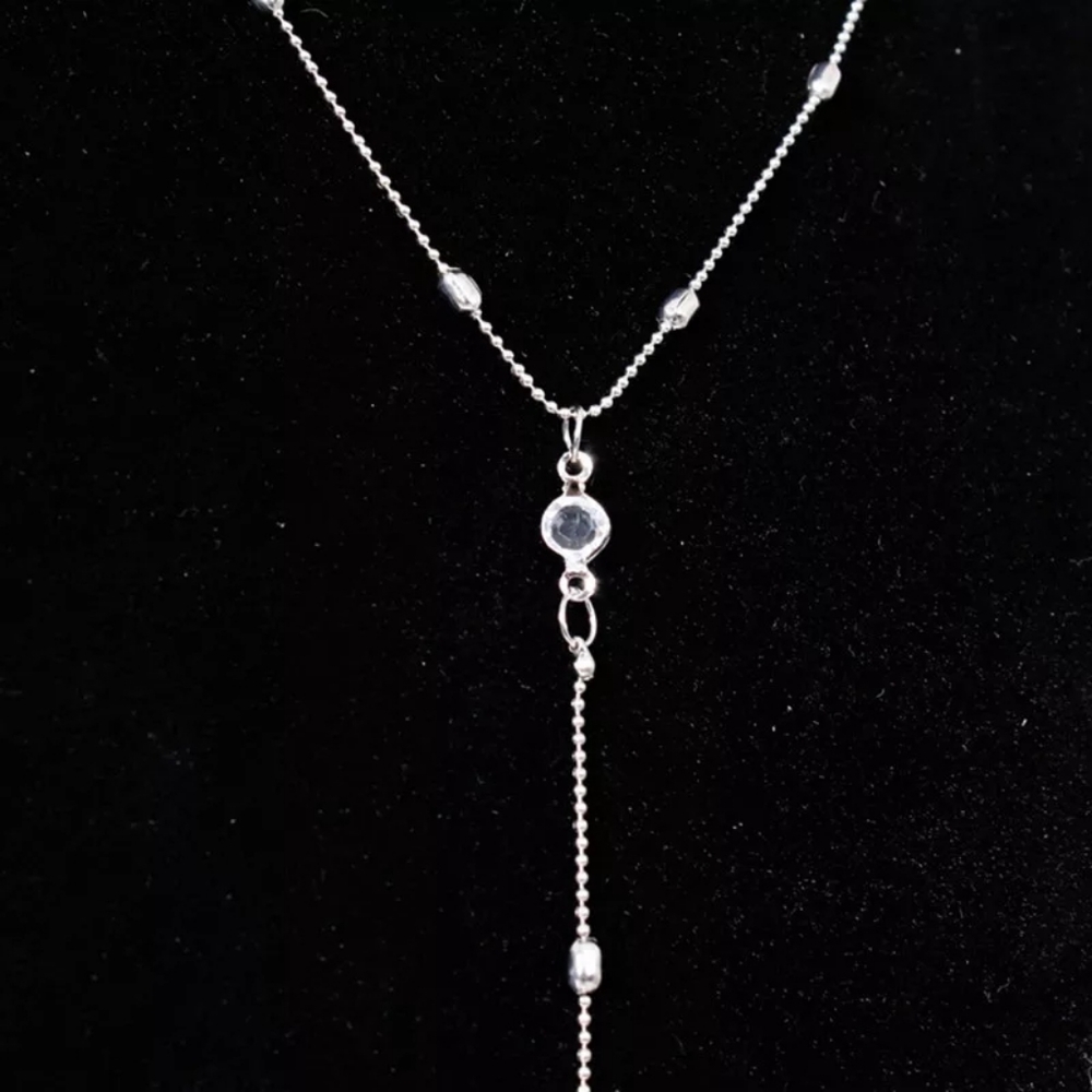 *NEW Gold Boho Long Bead Crystal Pendant Necklace - Picture 7 of 10